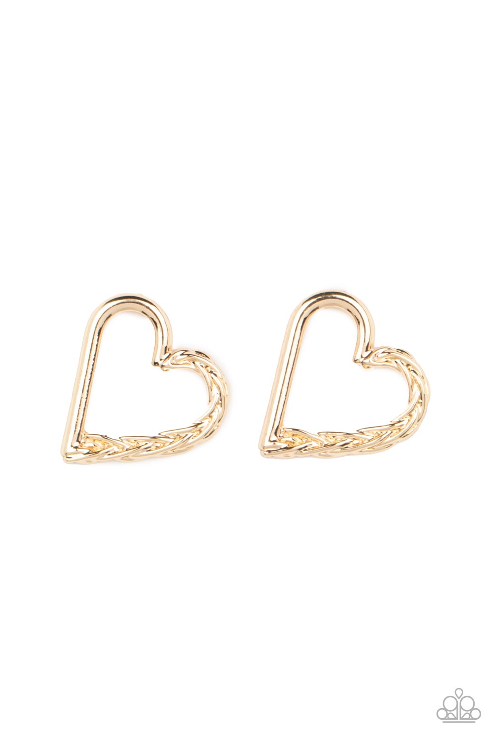 Cupid, Who? Gold Heart Earrings