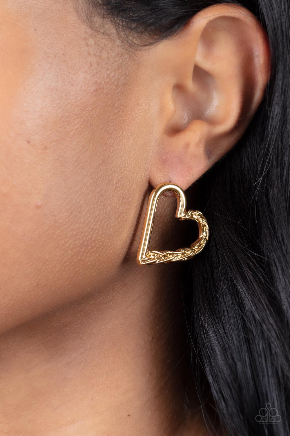 Cupid, Who? Gold Heart Earrings