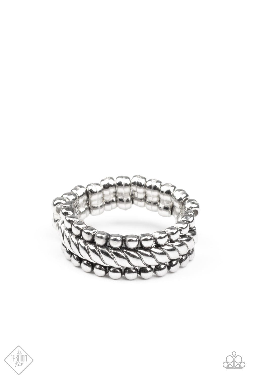 Tangible Texture Silver Fashion Fix Ring