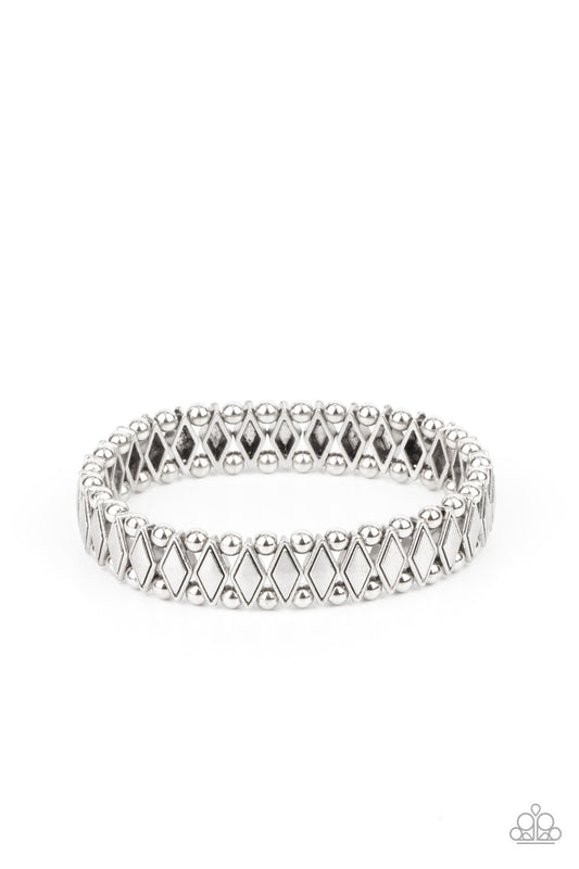 Abstract Advisory Silver Bracelet