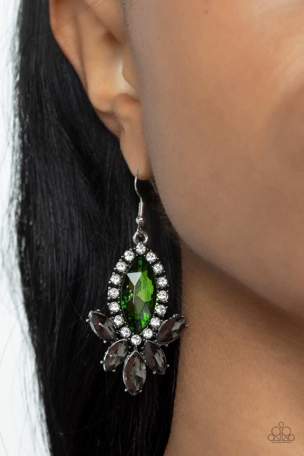 Serving Up Sparkle Green Earring