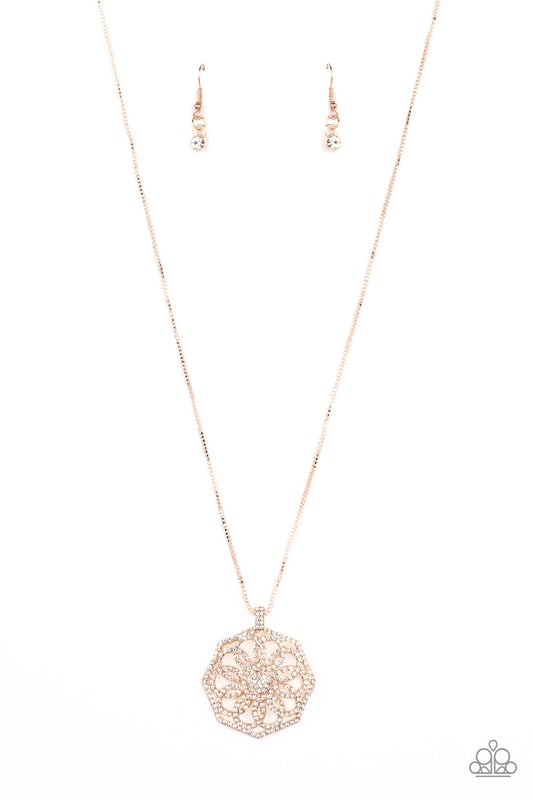 Botanical Bling Rose Gold Necklace