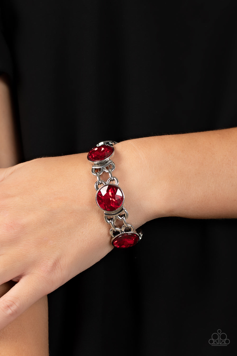 Devoted to Drama Red Stretch Bracelet