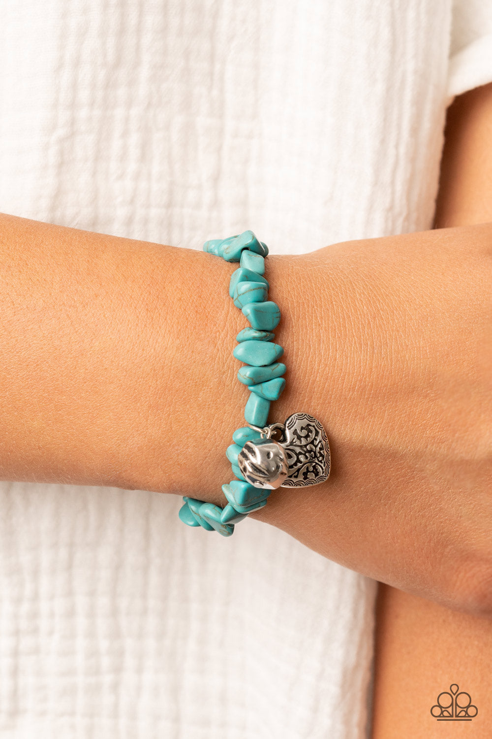 Love You to Pieces Blue Bracelet