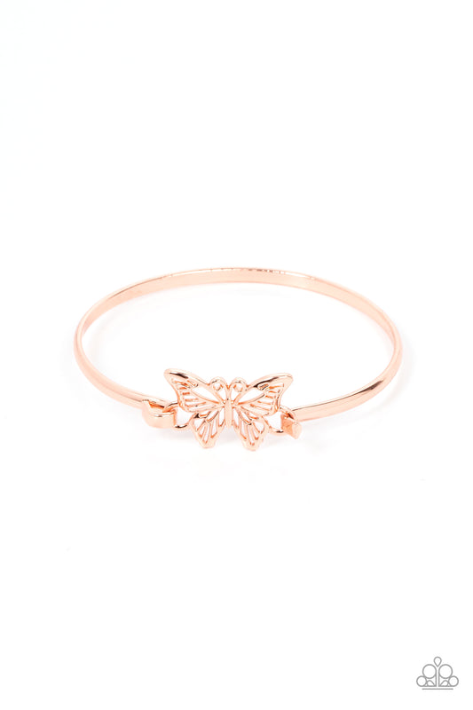 Paparazzi Did I FLUTTER? - Copper Bracelet