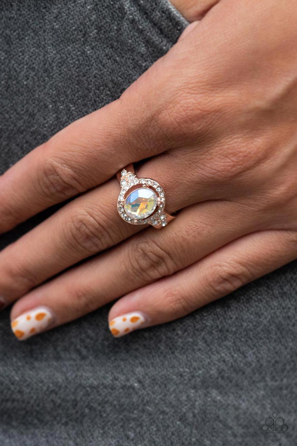 ​Dazzling I Dos - Rose Gold Ring