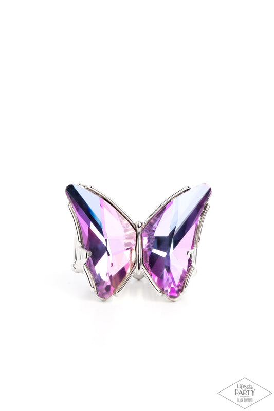 Paparazzi Fluorescent Flutter - Purple RIng