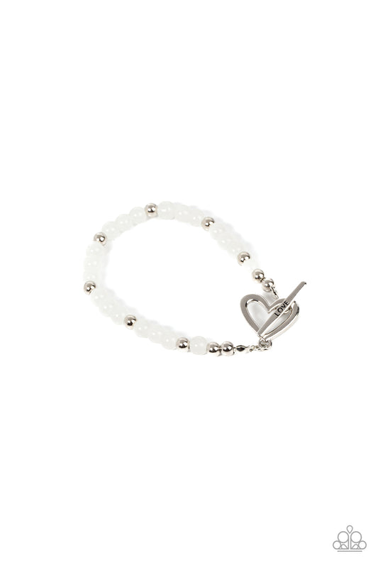 Following My Heart White Bracelet