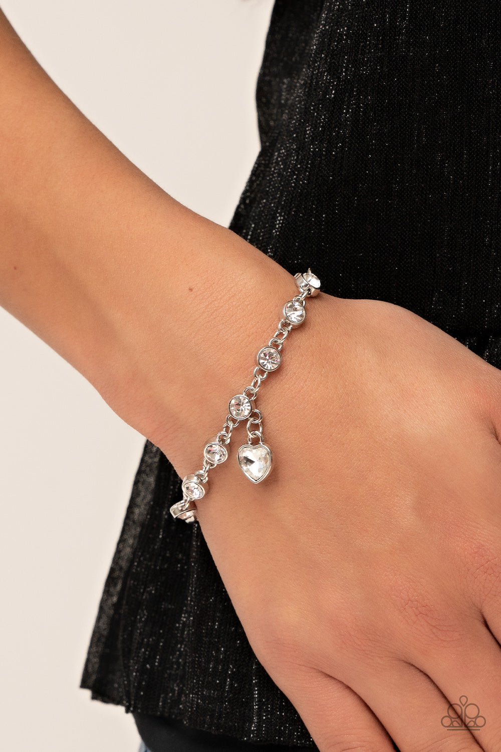 Truly Lovely White Heart Bracelet