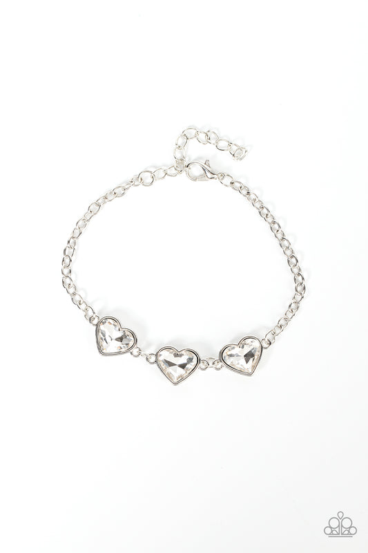 Little Heartbreaker White Bracelet