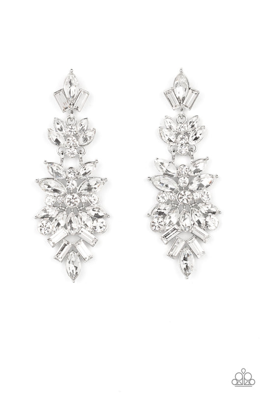 Paparazzi Frozen Fairytale - White Earring