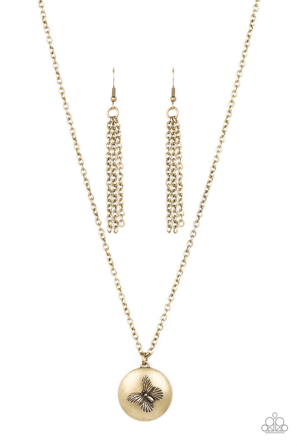 Paparazzi Monarch Meadow - Brass Necklace