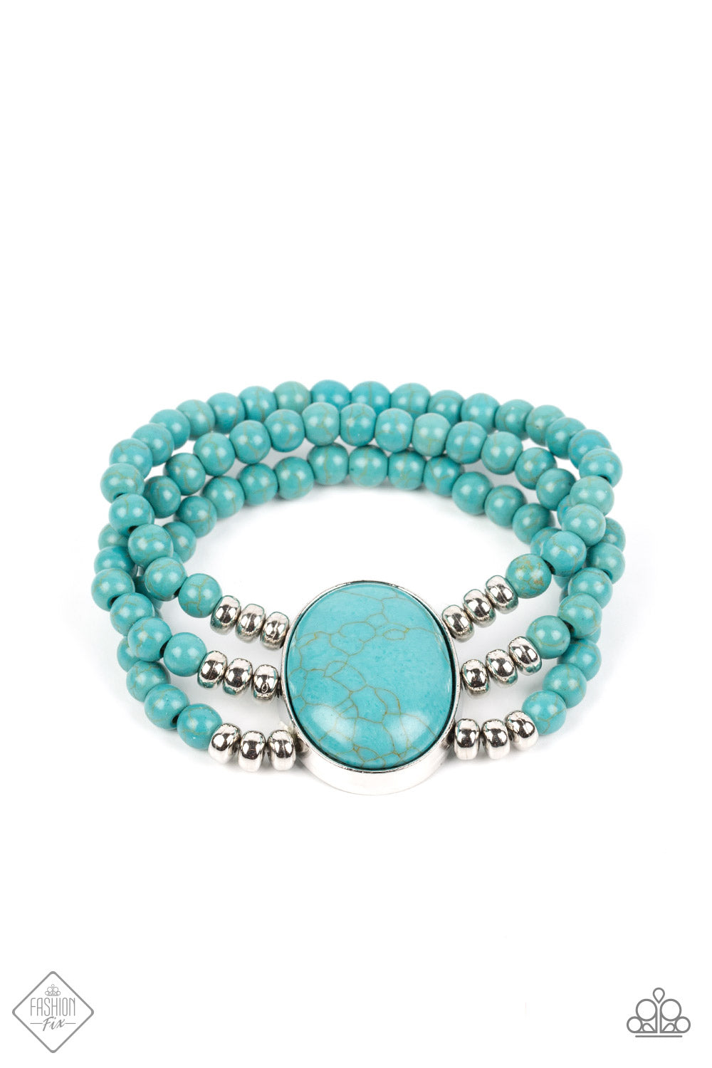 Paparazzi Stone Pools - Blue Bracelet