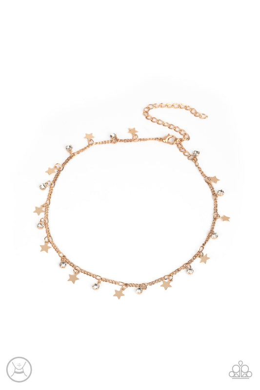 Paparazzi Little Lady Liberty - Gold choker necklace