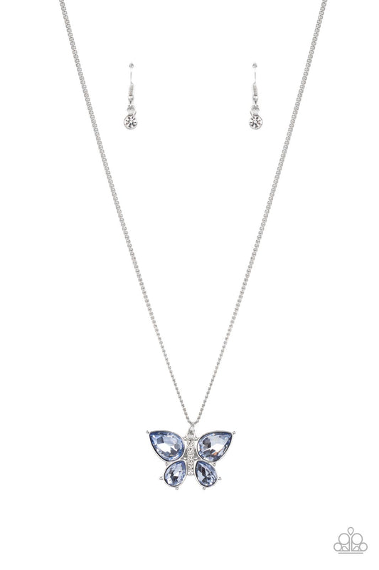 Paparazzi Free-Flying Flutter - Blue Necklace