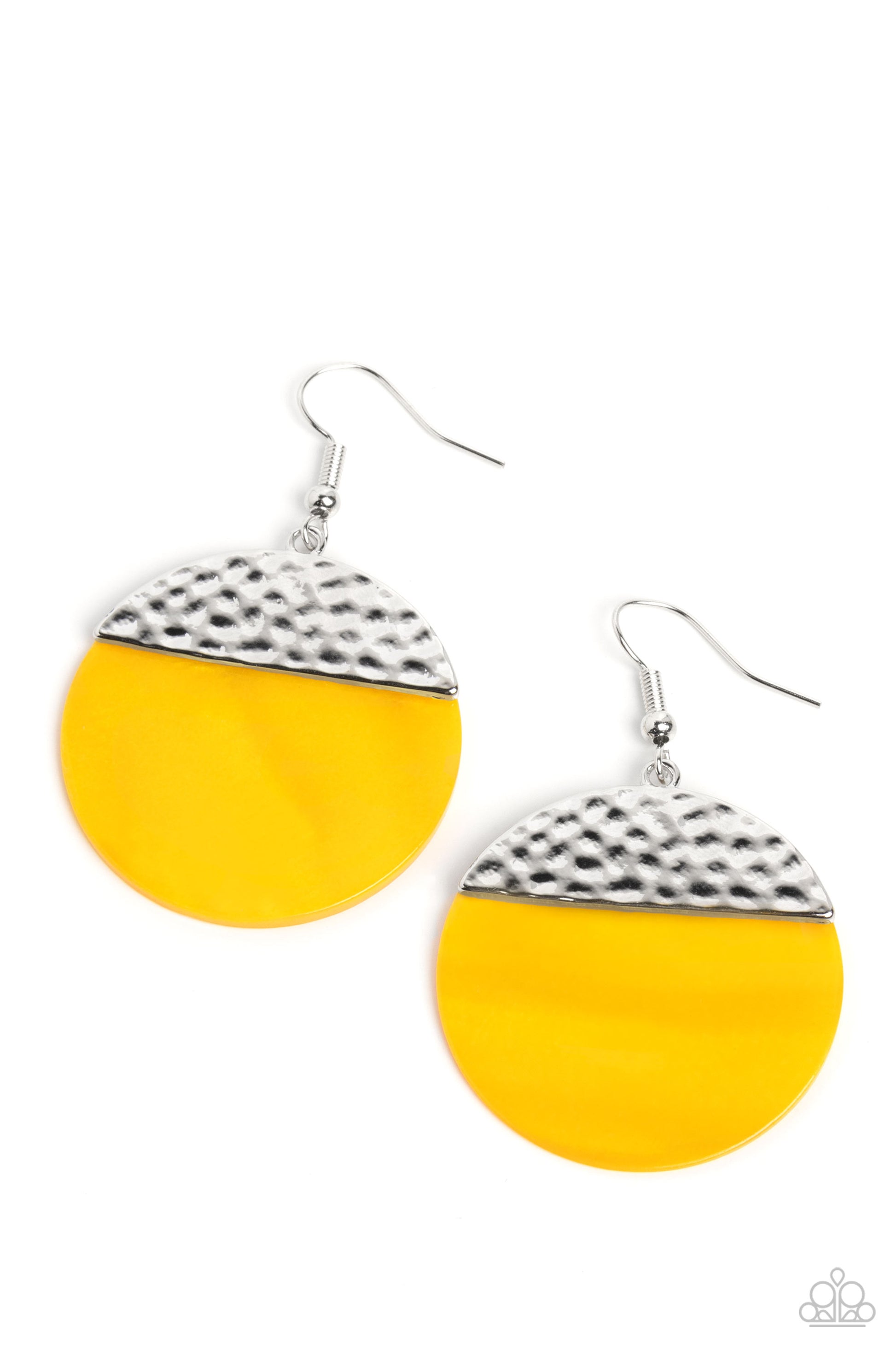 Paparazzi SHELL Out - Yellow Earring