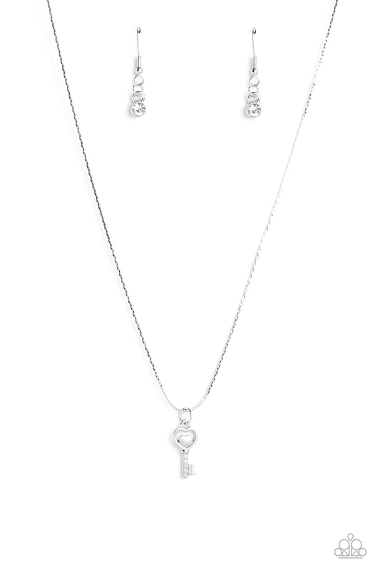 Paparazzi LOVE-Locked - White Necklace